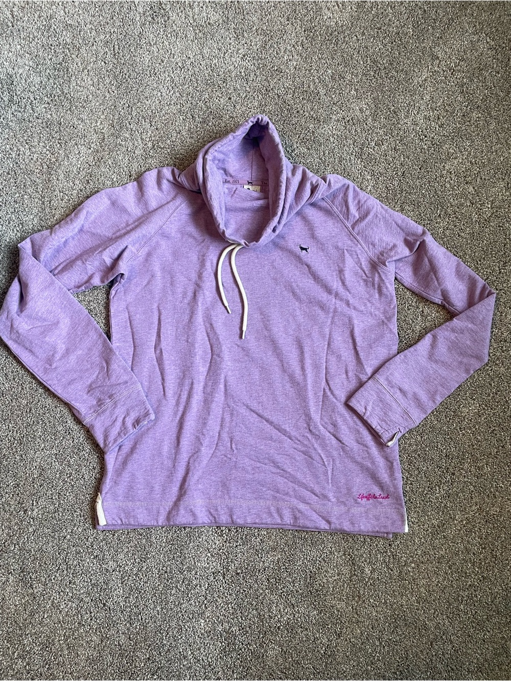 The Black Dog Lilac Cowl Neck Pullover Sweater Size Small